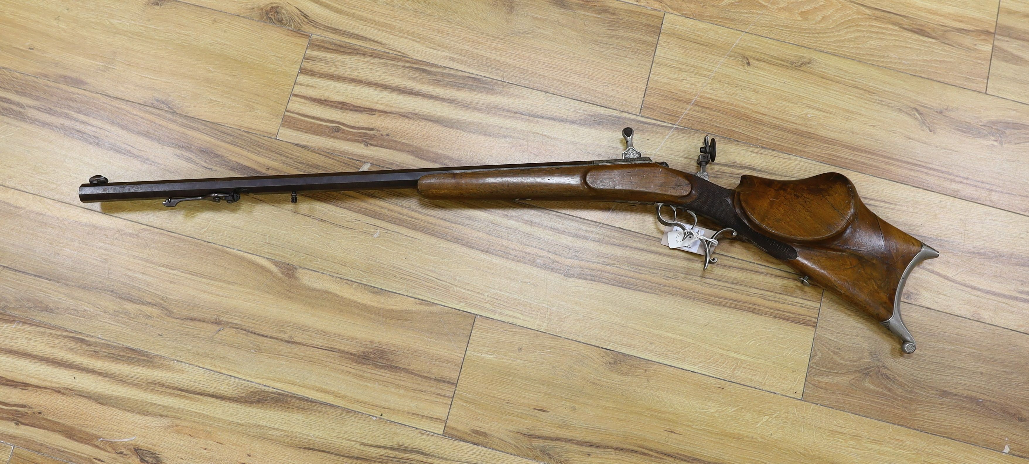 A German Zimmer-schutzen breech-loading rifle, 114cm